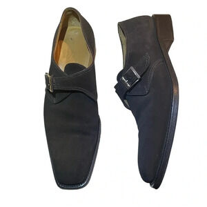 SALVATORE FERRAGAMO LAVORAZIONE ORIGINALE SUEDE/NUBUCK MONK LOAFERS 8.5 …